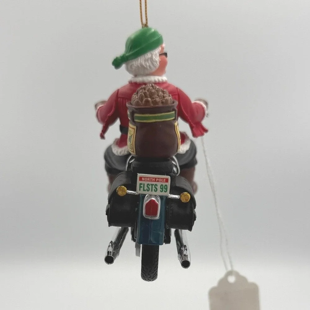 Harley-Davidson Mrs Claus Queen of the Highway Ornament 1999 FLSTS Teal‎